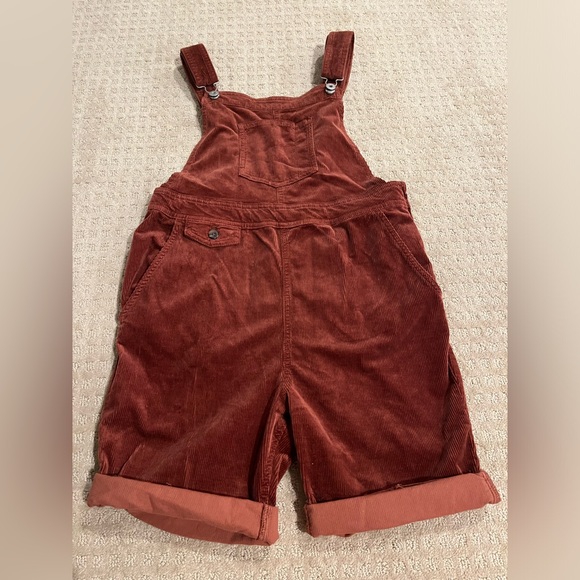 Pilcro and the Letterpress Denim - Pilcro Brown Corduroy Shorts Overalls size 30 Anthropologie